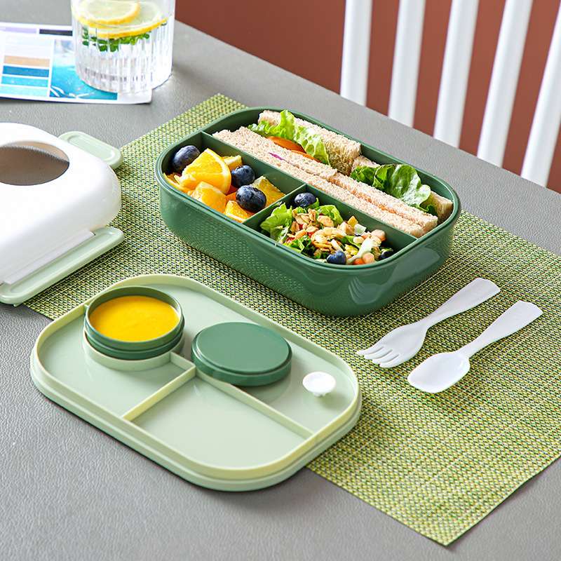 M86-8838 lunch box, sealed in compartments, microwave oven heating, students, office workers, portable lunch boxes Specification image