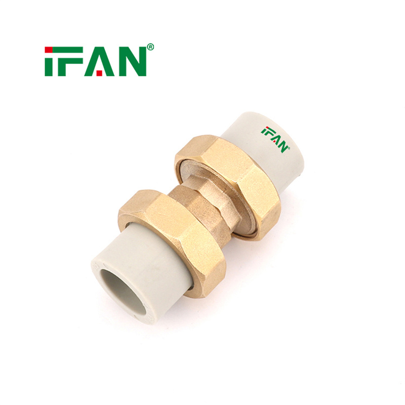 IFAN Polypropylene Plumbing Elbow Union Tee PPR Fittings白底实物图
