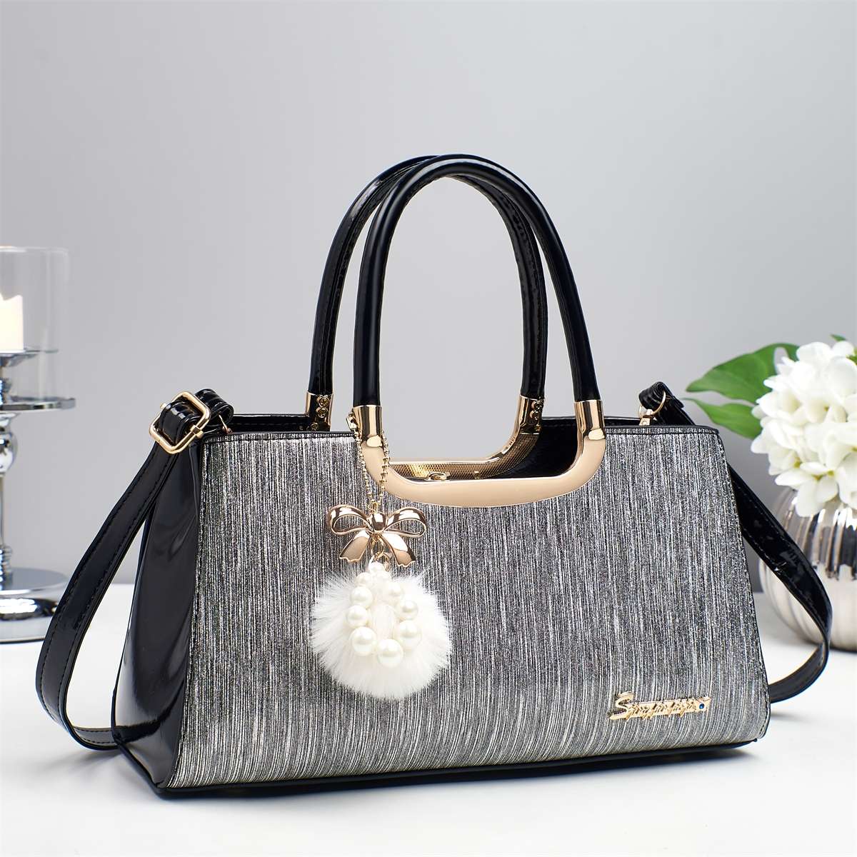 Textured women's bags, tote bags, women's crossbody waist bags, fashionable PU women's bags detail image 3