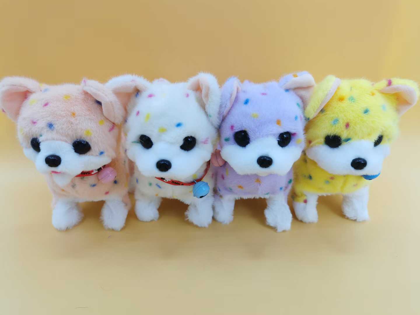 A soft and realistic little puppy that can breathe, wag its tail and make sounds, an electric plush toy for children's companionship and comfort, and a gift