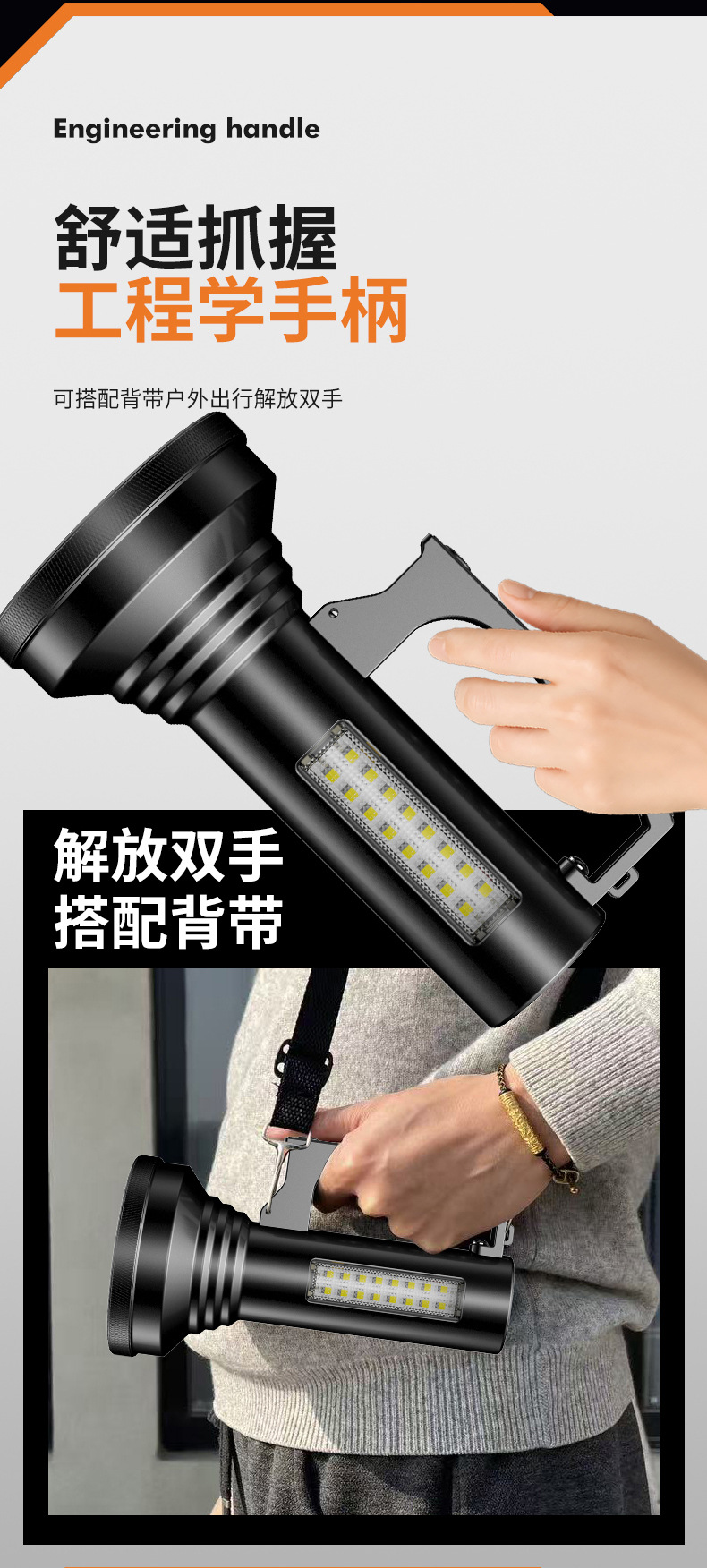 Linterna portátil de aleación de aluminio X95 linterna láser blanca recargable linterna de luz fuerte linterna de trabajo portátil linterna doméstica al aire libre pic 9