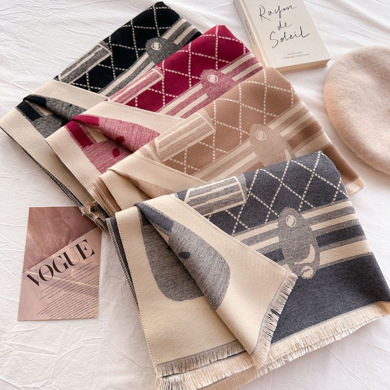 Cross-border wholesale of scarves, e-commerce live streaming, supply chain, new high-speed jacquard French tower Specification image