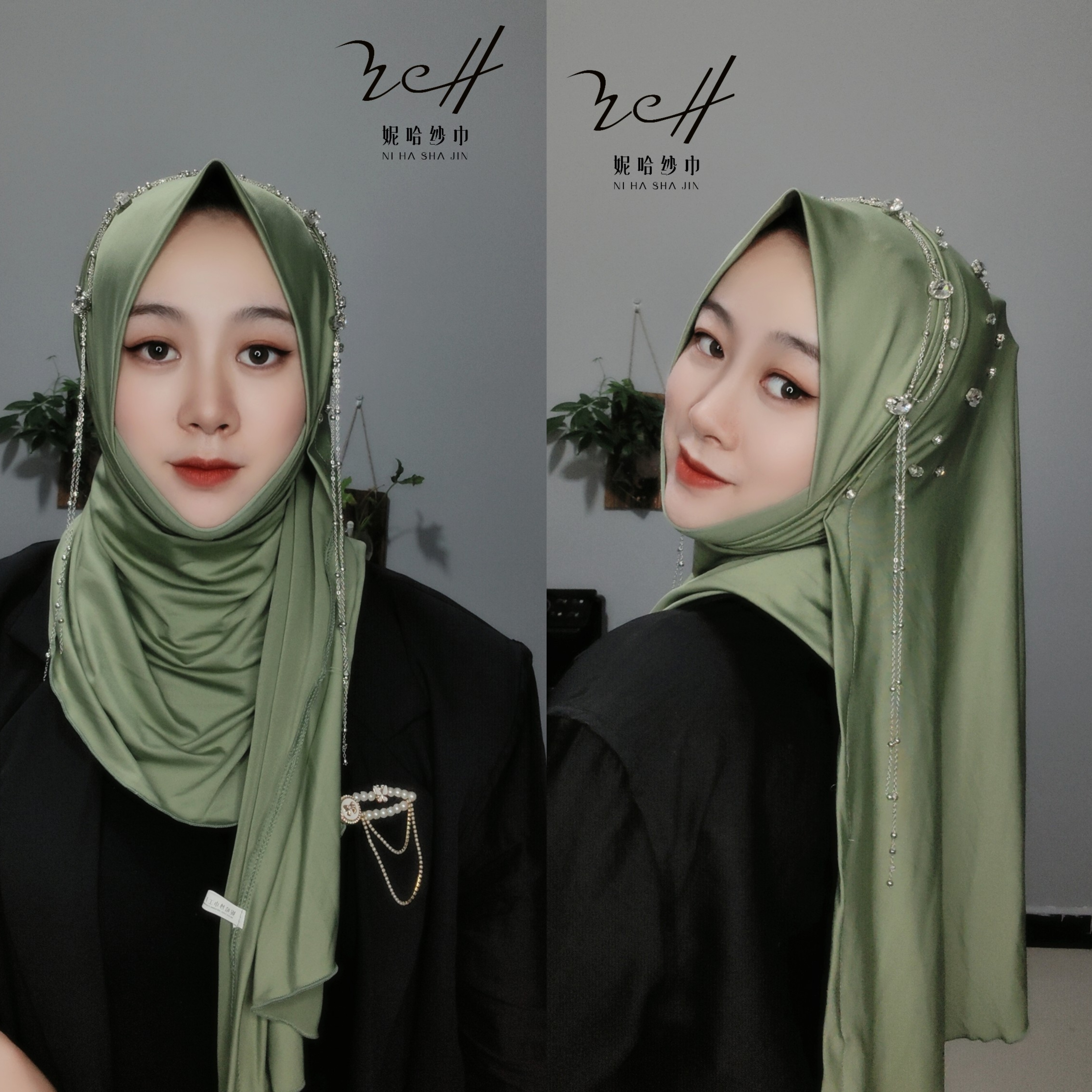 Milk Silk Double-Sided Tassel Scarf, Muslim Headscarf, Middle Eastern Women's Arabian Headscarf Application Scenario