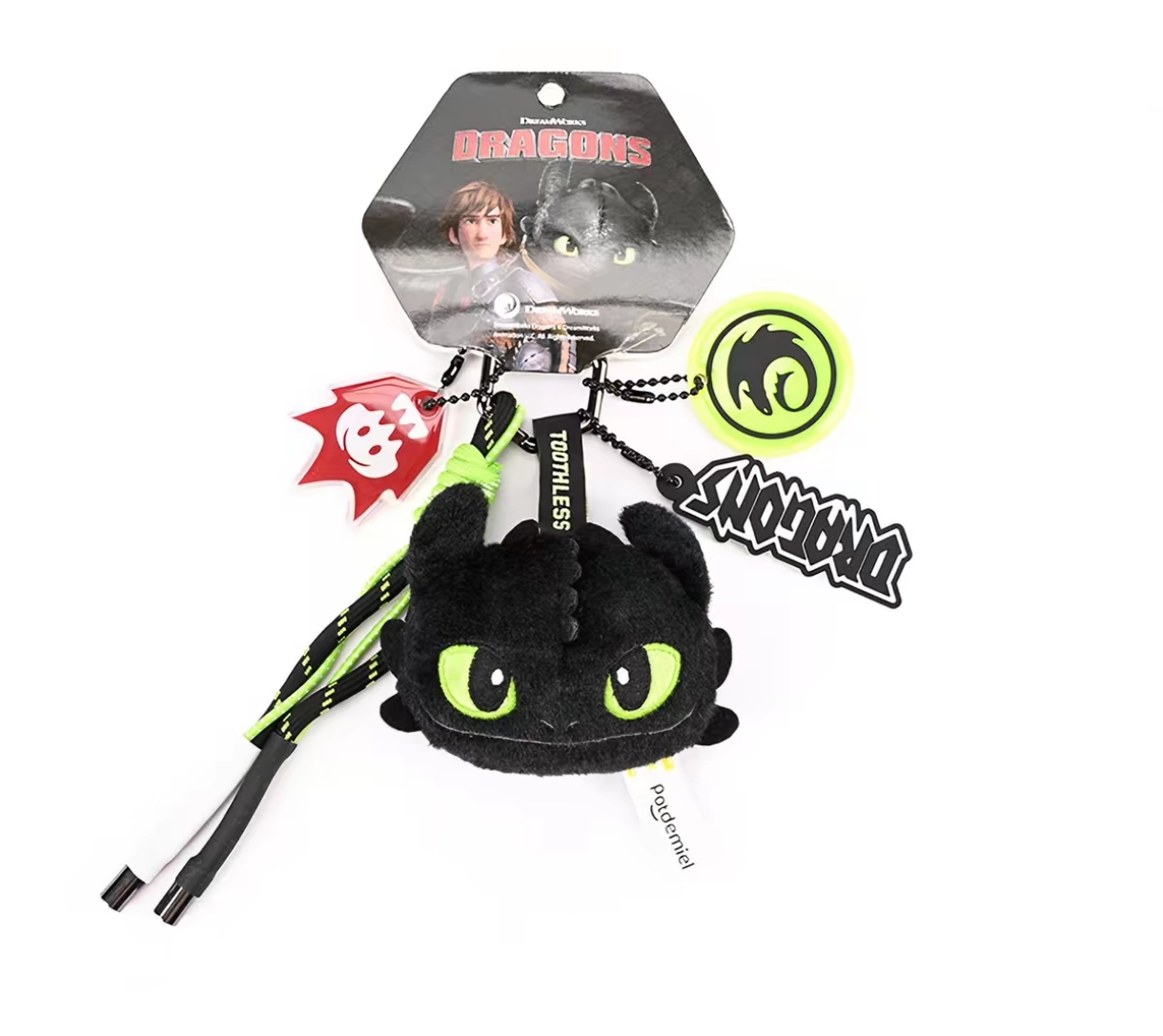 2026年新款驯龙高手系列夜煞炫酷毛绒新潮挂件