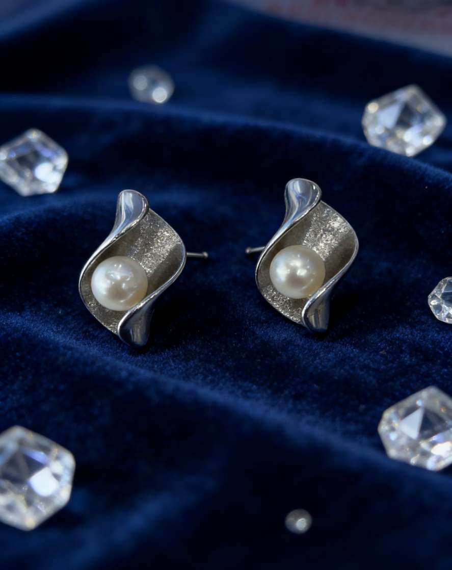 天然淡水珍珠耳环耳饰饰品精致耳夹时尚简约设计感