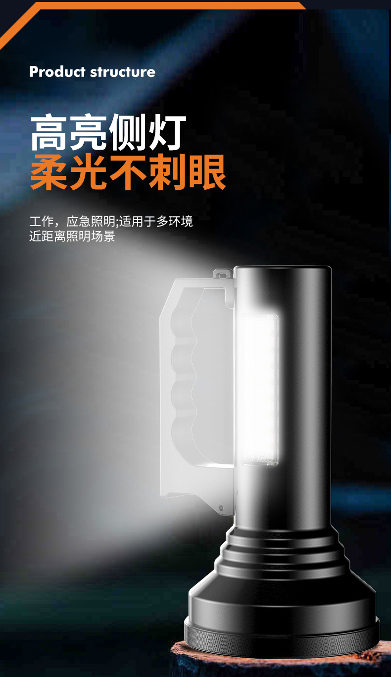 Linterna portátil de aleación de aluminio X95 linterna láser blanca recargable linterna de luz fuerte linterna de trabajo portátil linterna doméstica al aire libre pic 6