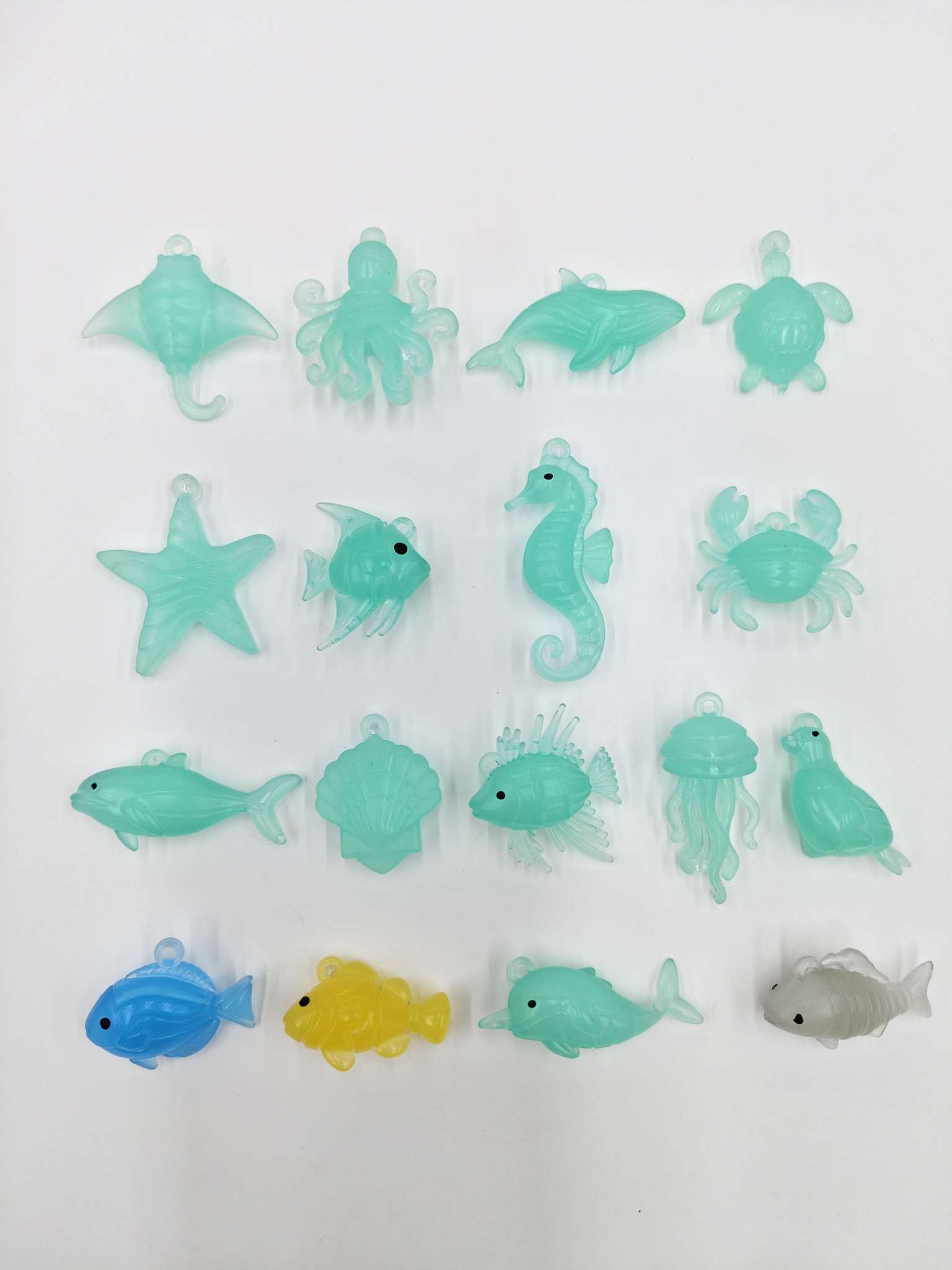 夜光海洋生物小公仔系列。