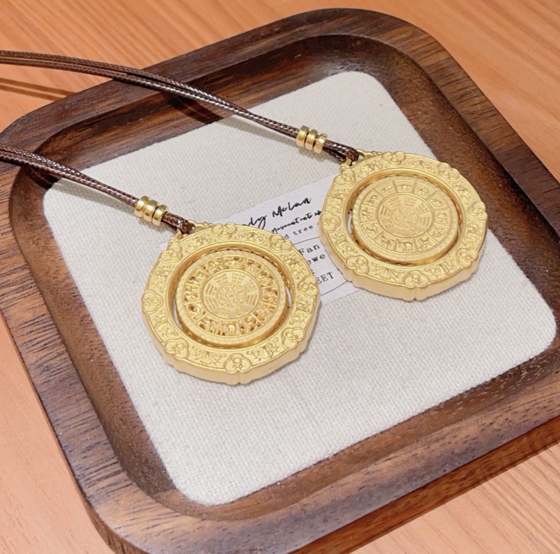 足银999十二生肖盘可转动镀金