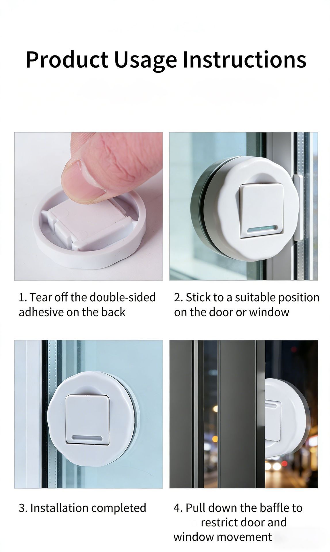 F34-D-66 Door and window lock, children's safety lock, sliding door lock, wardrobe children's safety lock, sliding door lock detail image 3