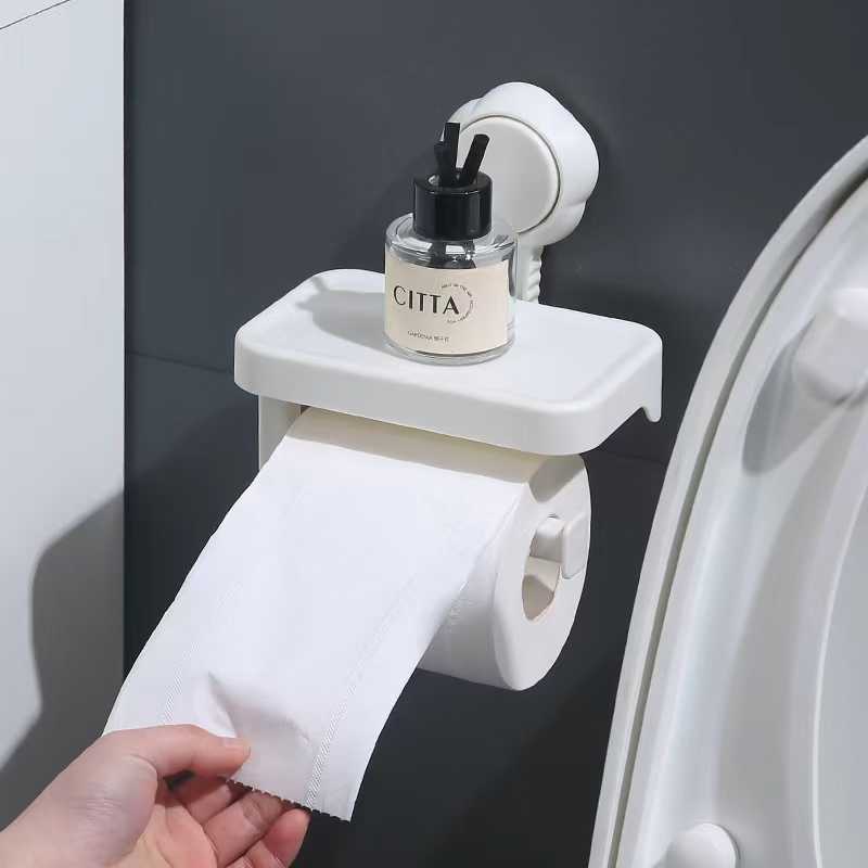 F34-X-67吸盘纸巾架真空卫生间防水免打孔挂壁式家打孔挂壁式详情图5