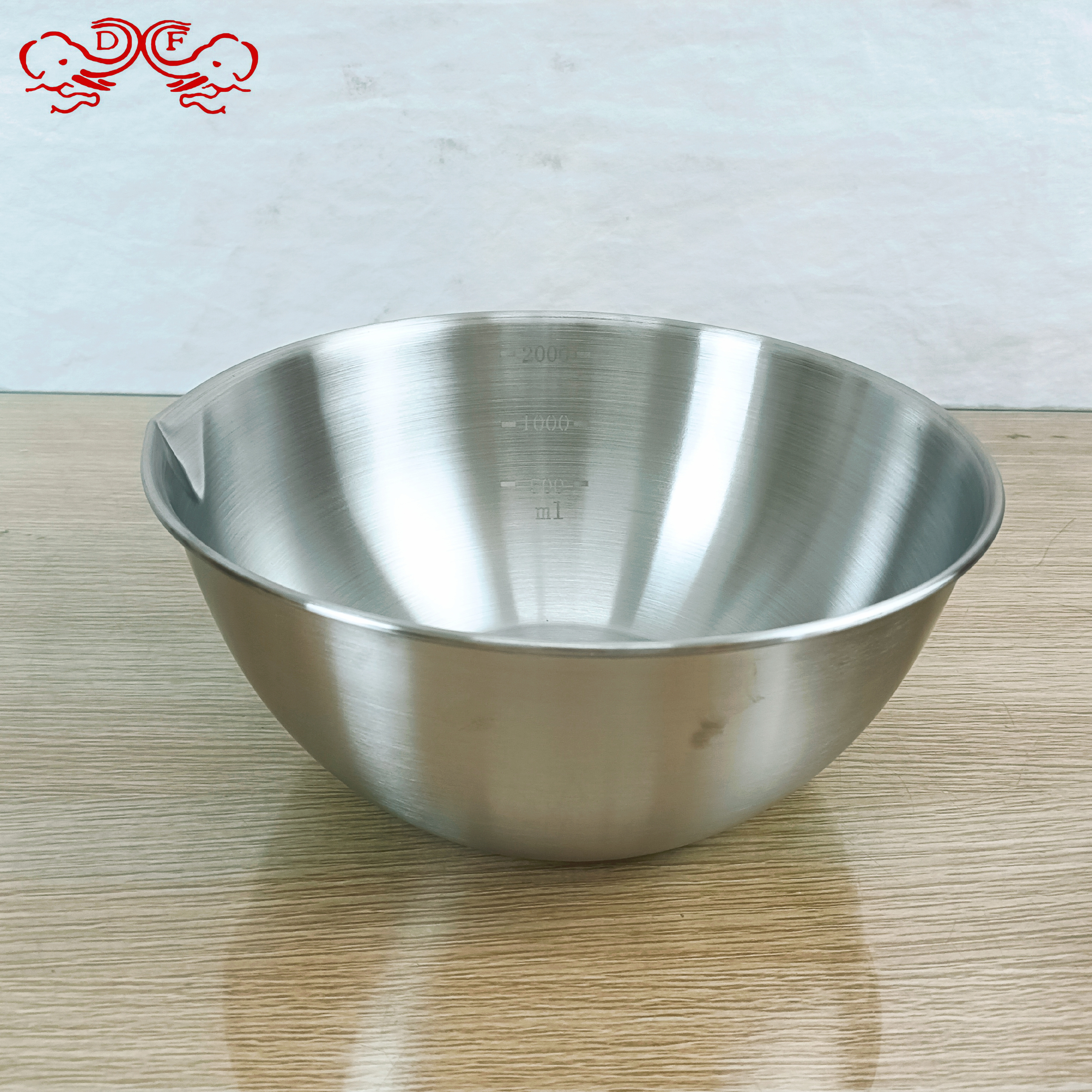 DF88063不锈钢沙拉碗拉面碗料理盆韩式带刻度沙拉碗打蛋和面不锈钢盆DF TRADINGHOUSE 