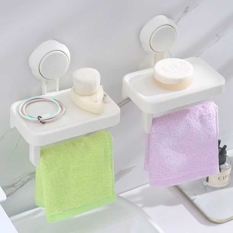 F34-X-67吸盘纸巾架真空卫生间防水免打孔挂壁式家打孔挂壁式详情图2