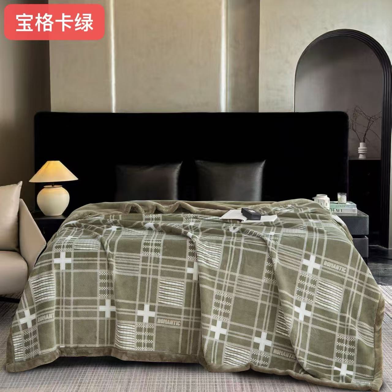 New 2026 snow cotton velvet blanket, thickened composite anti-static cloud blanket, single-layer AB version, all-season multi-purpose craft blanket, gift blanket pic 2