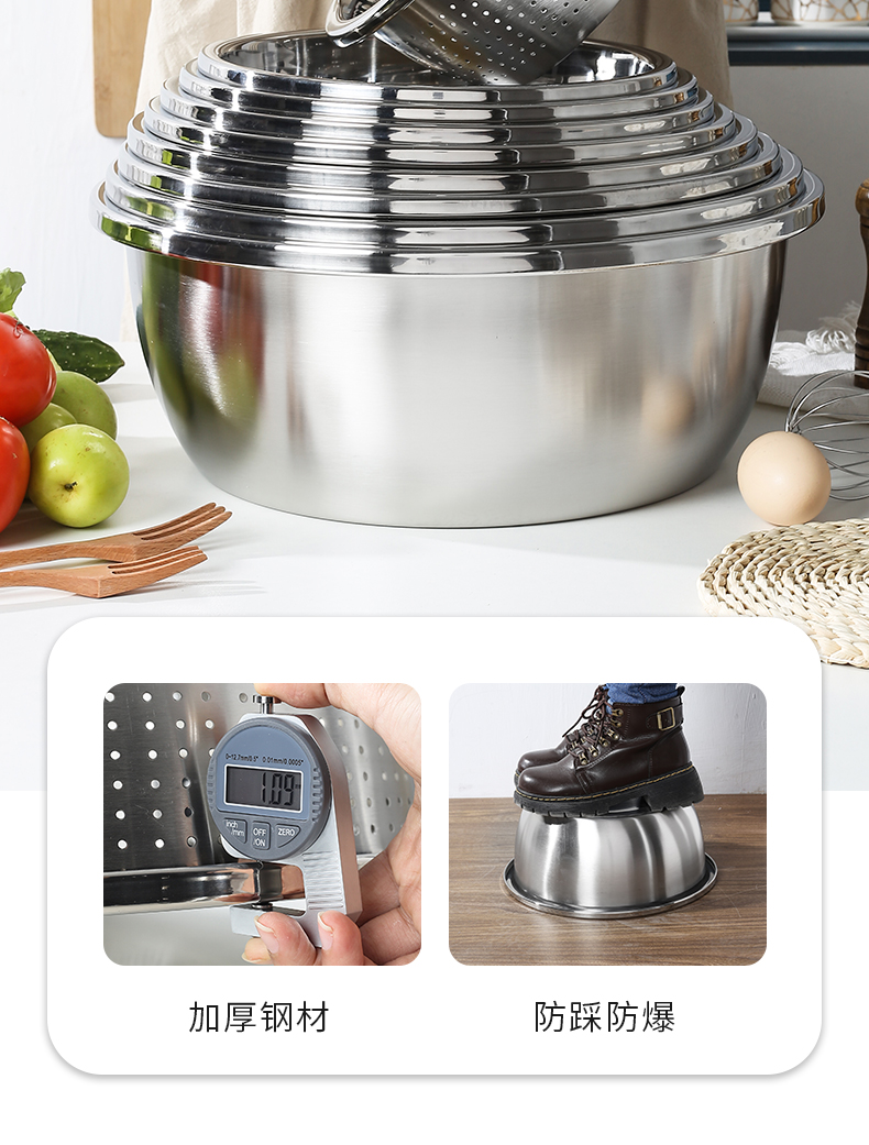 304调料缸洗菜盆沥水篮洗米筛淘米盆厨房神器水果篮多用盆 沥水篮、盆详情7