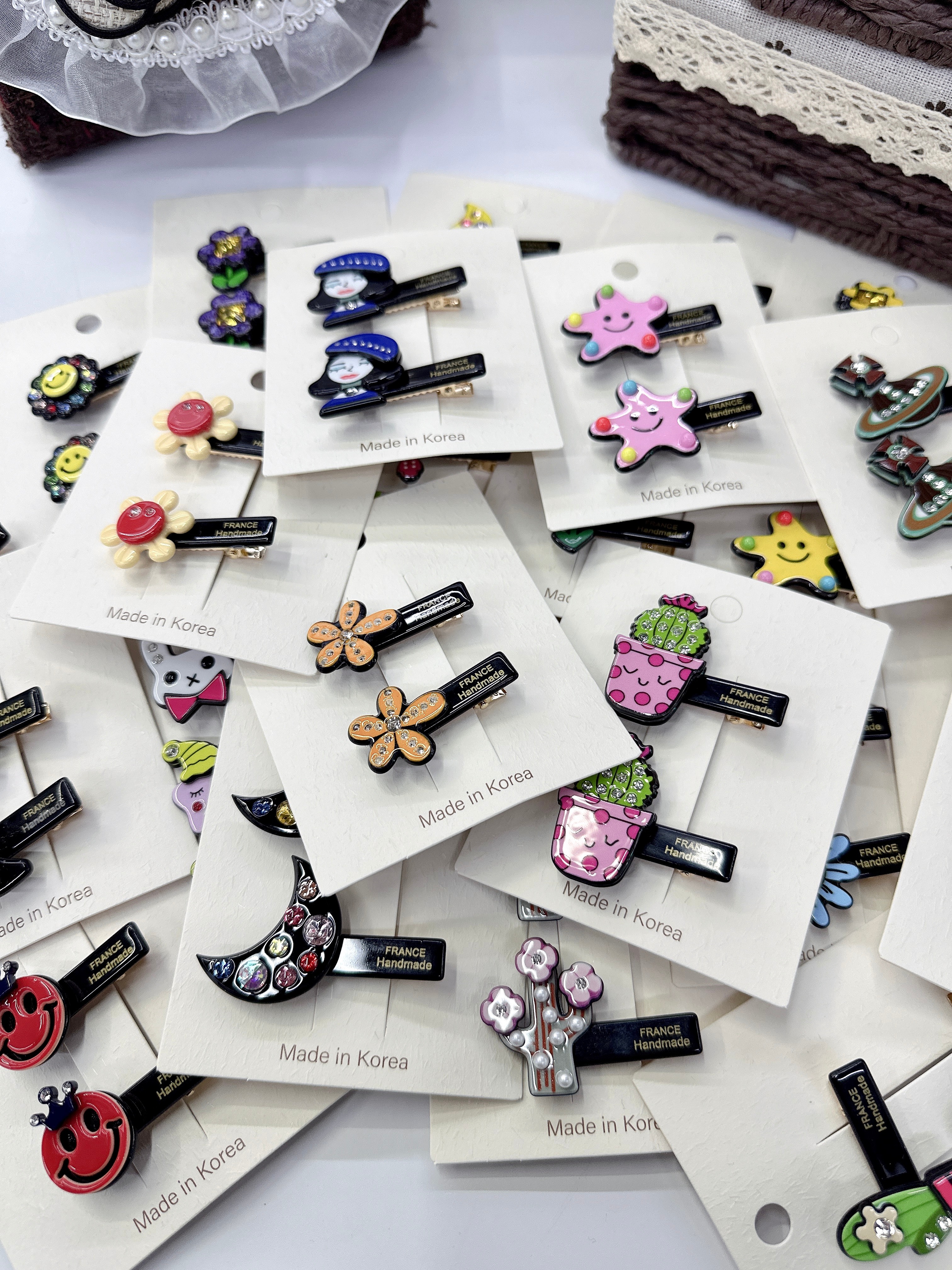 Original design, best-selling, fashionable, cartoon and cute acetate hair clips, high-quality fringe seaside clips, trendy boutique store, matching for women pic 5