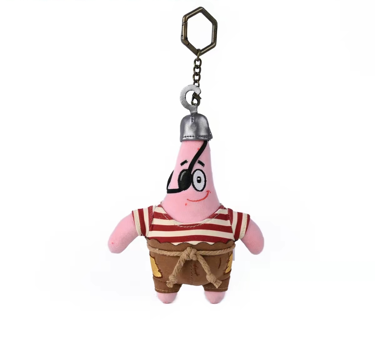 Disney's official 2026 summer new SpongeBob SquarePants cartoon authorized plush series pendant - Pirate Patrick Star