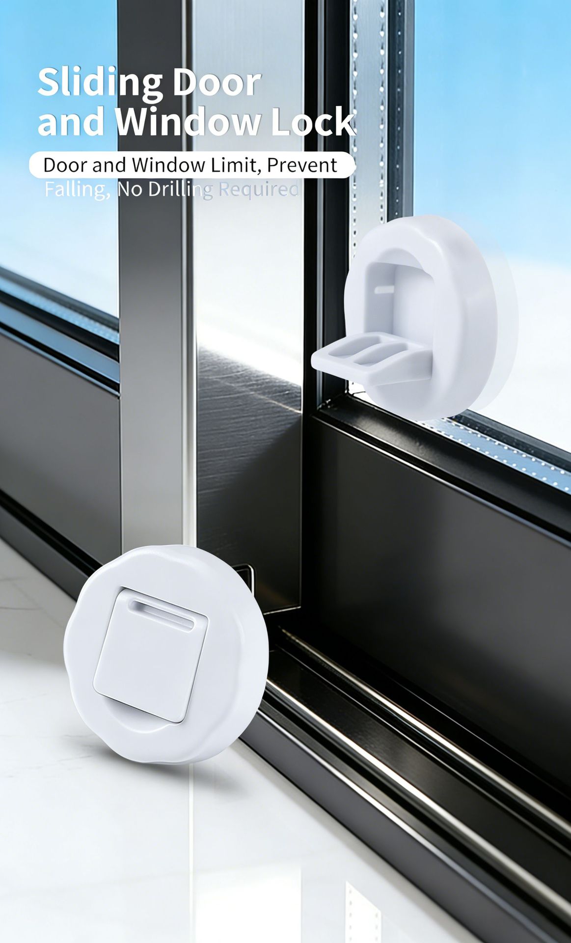 F34-D-66 Door and window lock, children's safety lock, sliding door lock, wardrobe children's safety lock, sliding door lock detail image 6