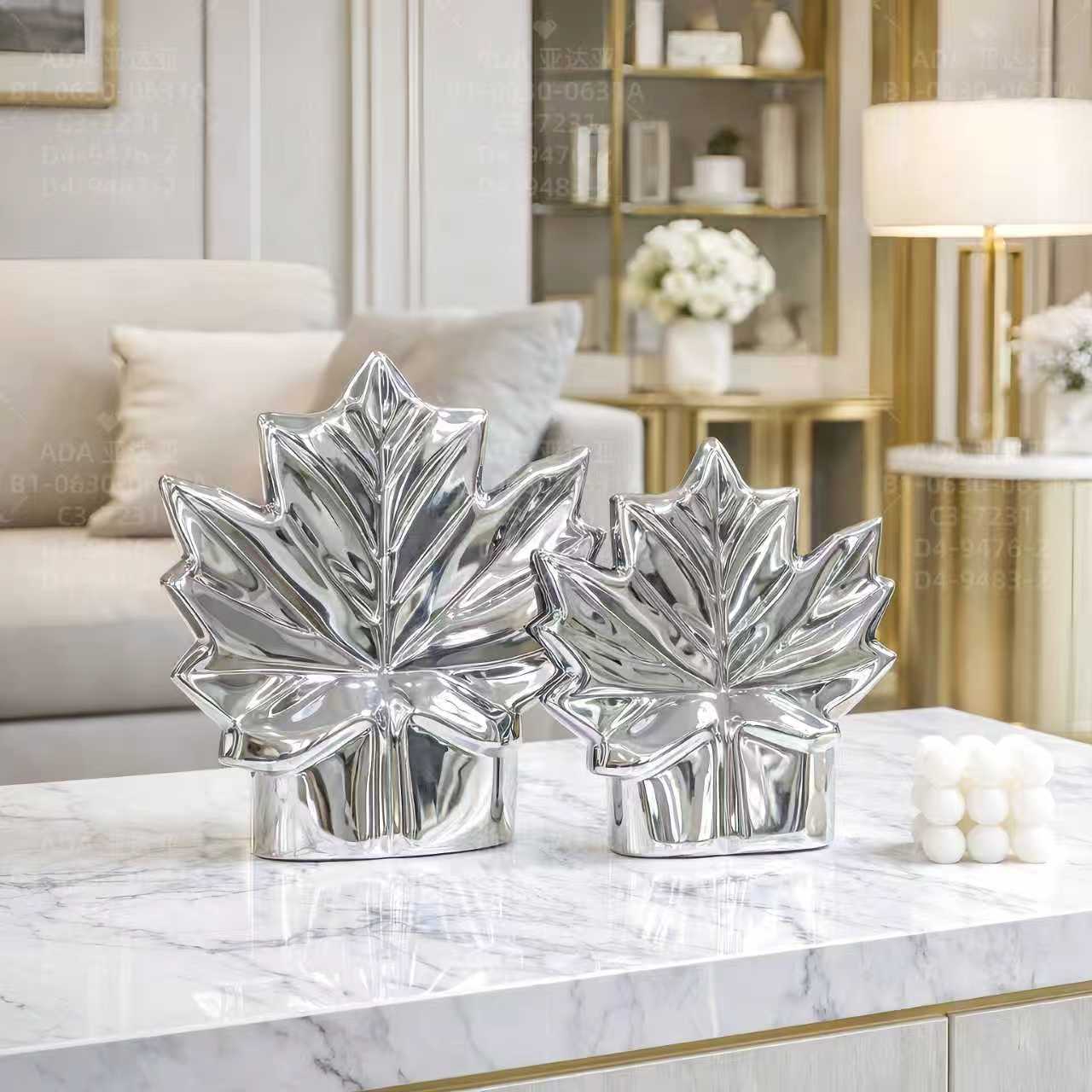 极简风枫叶陶瓷花瓶！空瓶都好看的软装神器 提升家居高级感