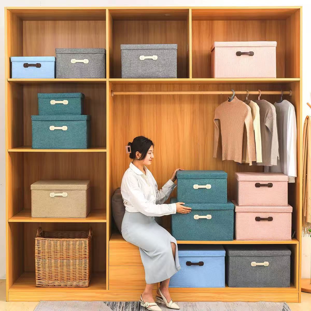 直角收纳盒衣服收纳箱可折叠