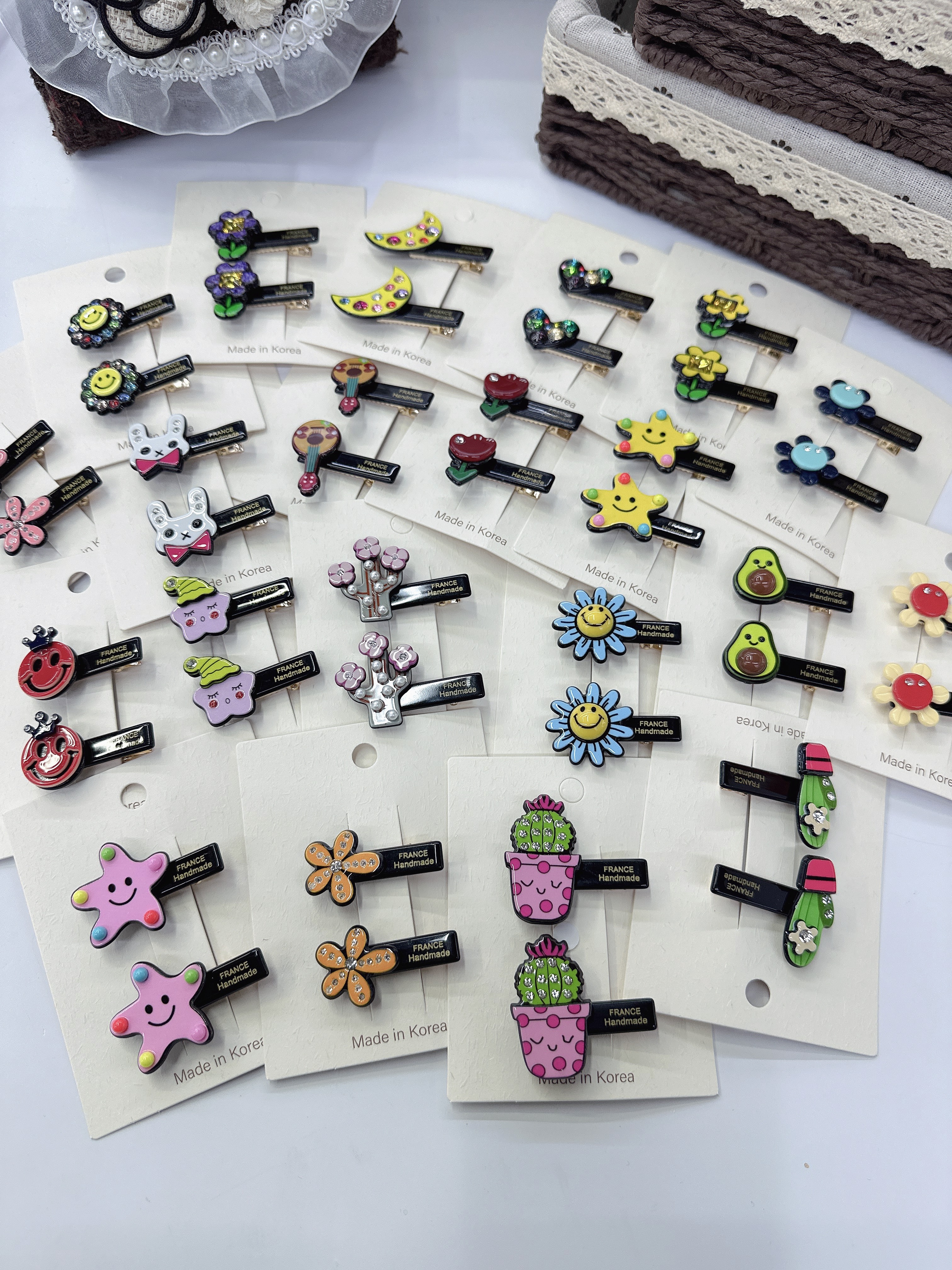 Original design, best-selling, fashionable, cartoon and cute acetate hair clips, high-quality fringe seaside clips, trendy boutique store, matching for women pic 6