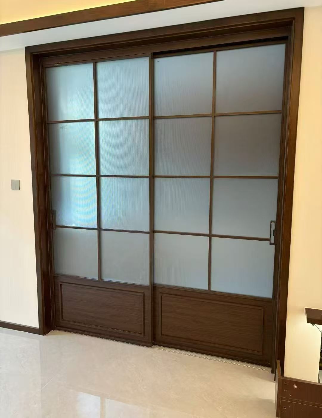 富鼎门窗高级定制英伦风大框架平移门