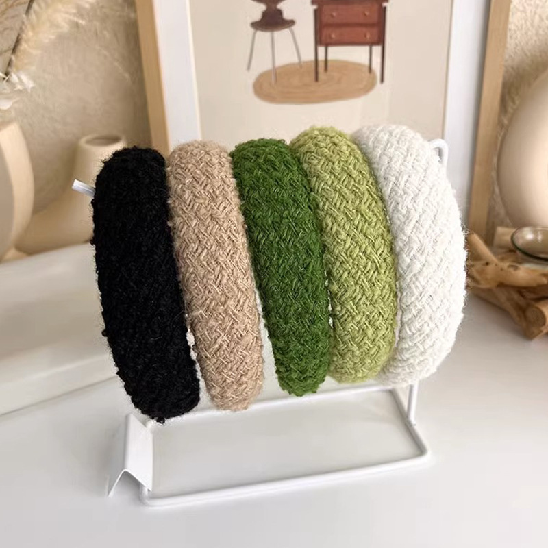 针织发箍女新款复古高颅顶宽边发卡洗脸束发头箍百搭气质发饰饰品