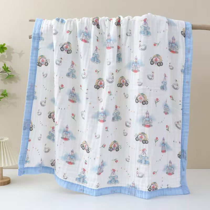 110*110 bolsa de gasa solo respirable piel pro algodón multicapa para la madre y el bebé hogar en stock rápido de cabello estilo de venta caliente para niños manta manta cubierta para niños Application Scenario