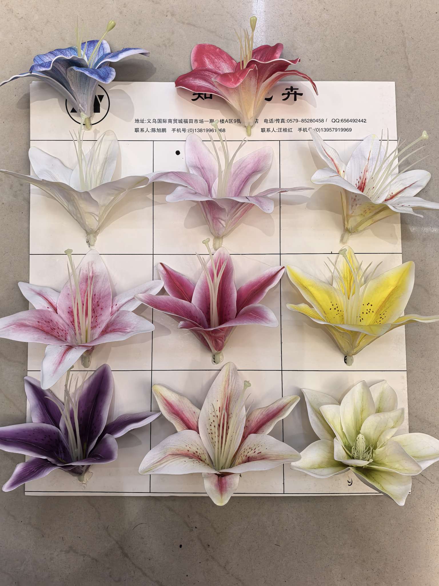 仿真花胶片百合服饰配件