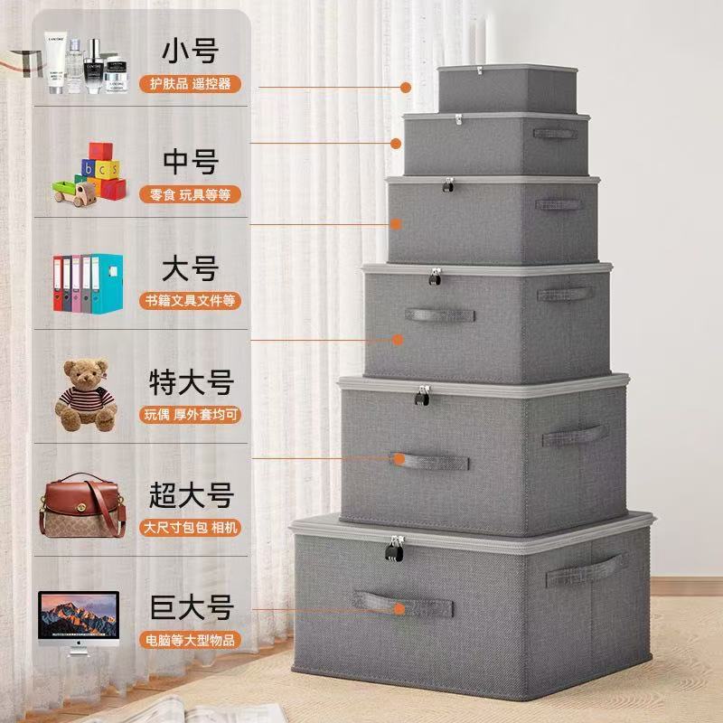 收纳箱/百纳箱棉麻/带轮整理箱/收纳/露营收纳箱细节图