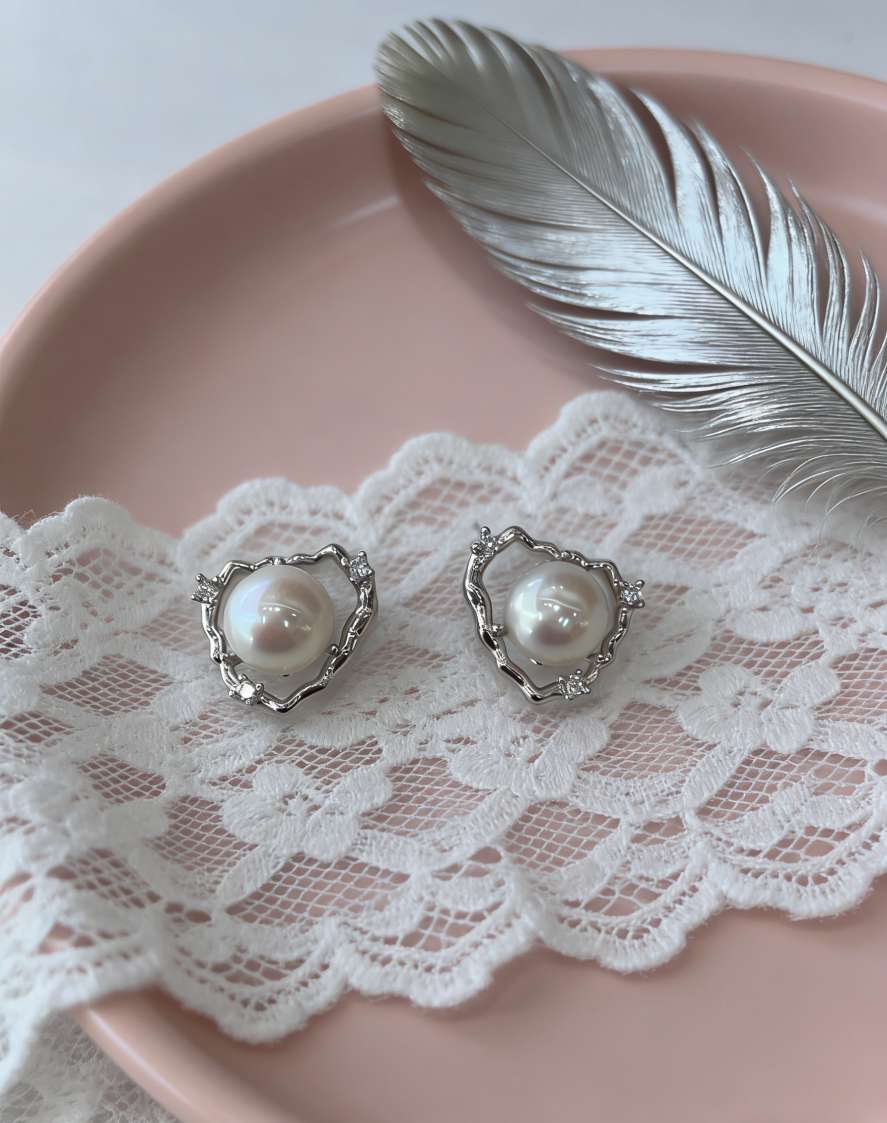 925银淡水珍珠耳环耳饰饰品精致耳夹简约时尚小众设计