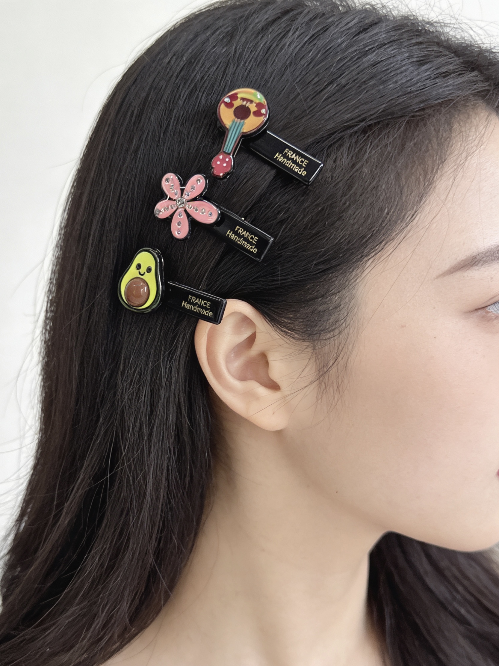 Original design, best-selling, fashionable, cartoon and cute acetate hair clips, high-quality fringe seaside clips, trendy boutique store, matching for women Specification image
