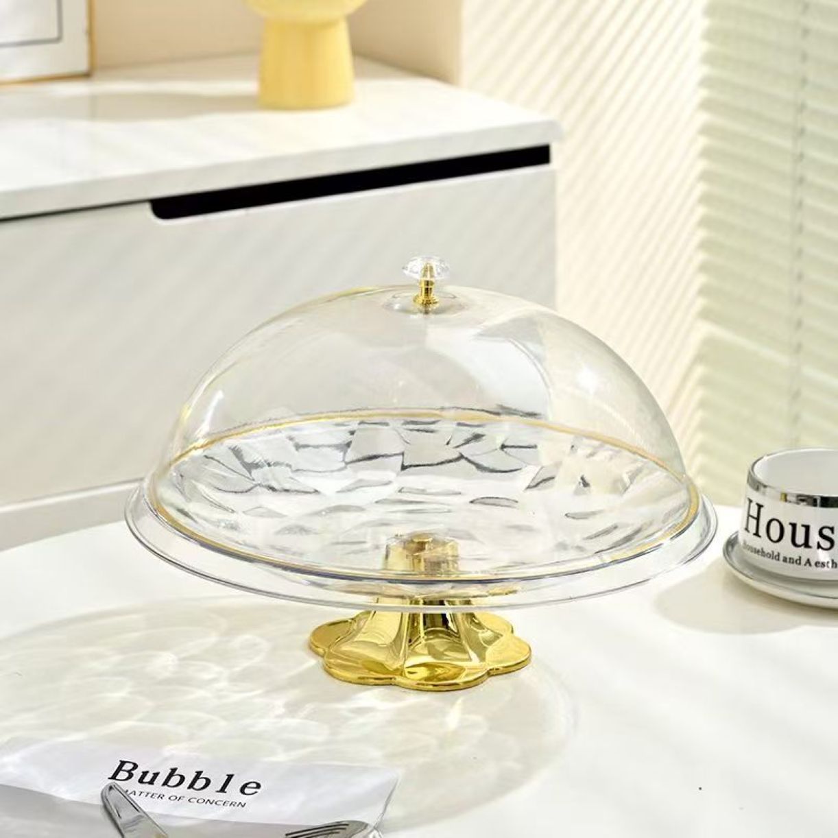 黑色密胺餐具套装透明玻璃蛋糕罩玻璃沙拉碗玻璃餐具套装玻璃套碗