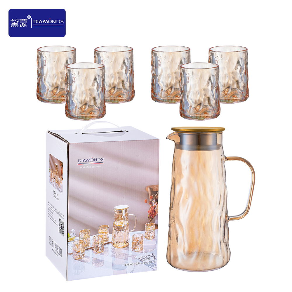 琥珀色玻璃冷水壶热饮壶凉水壶纯净水水桶详情4