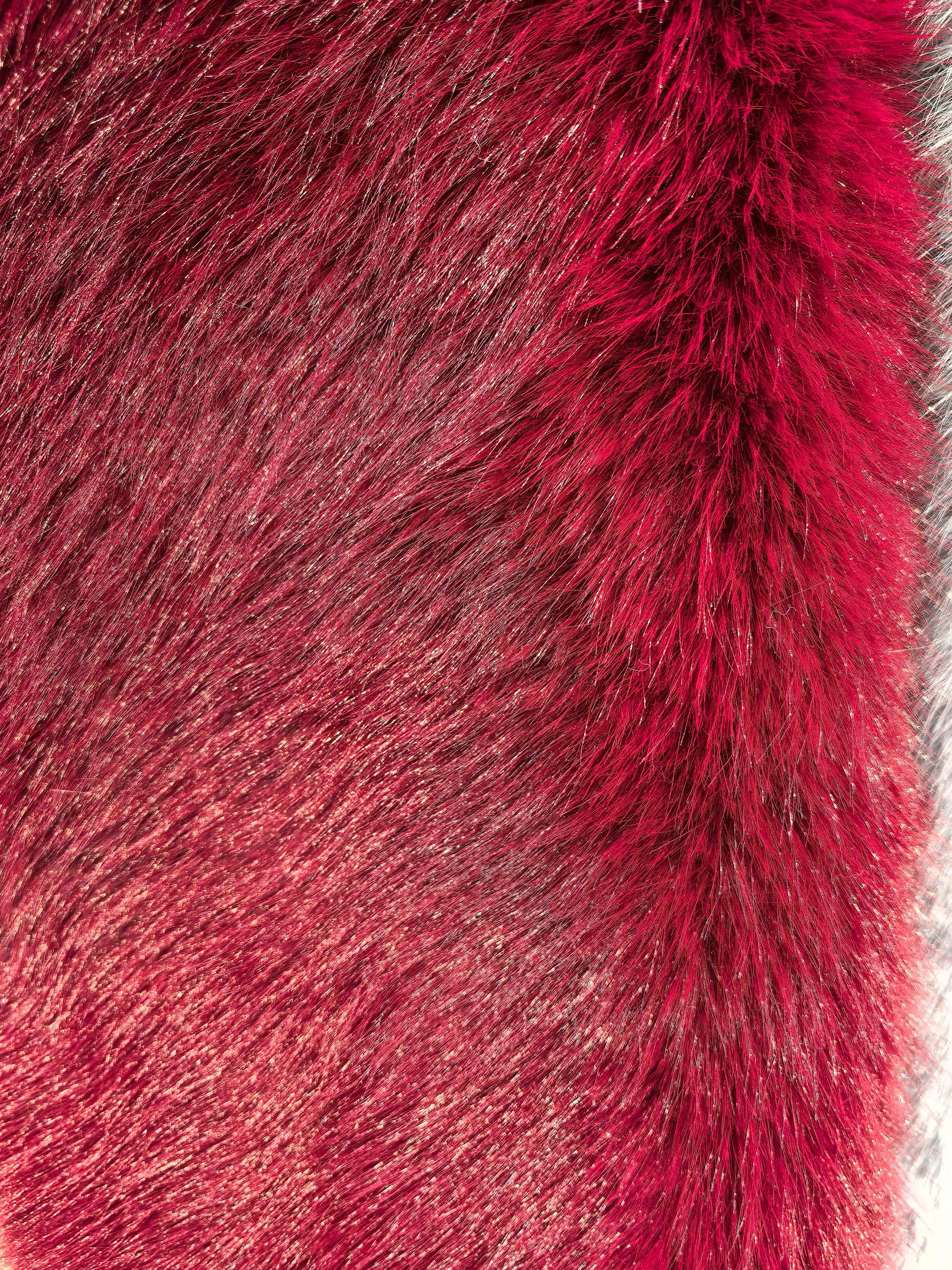 1200-gram big fox fur hat fur lint fabric and accessory materials in stock detail image 3
