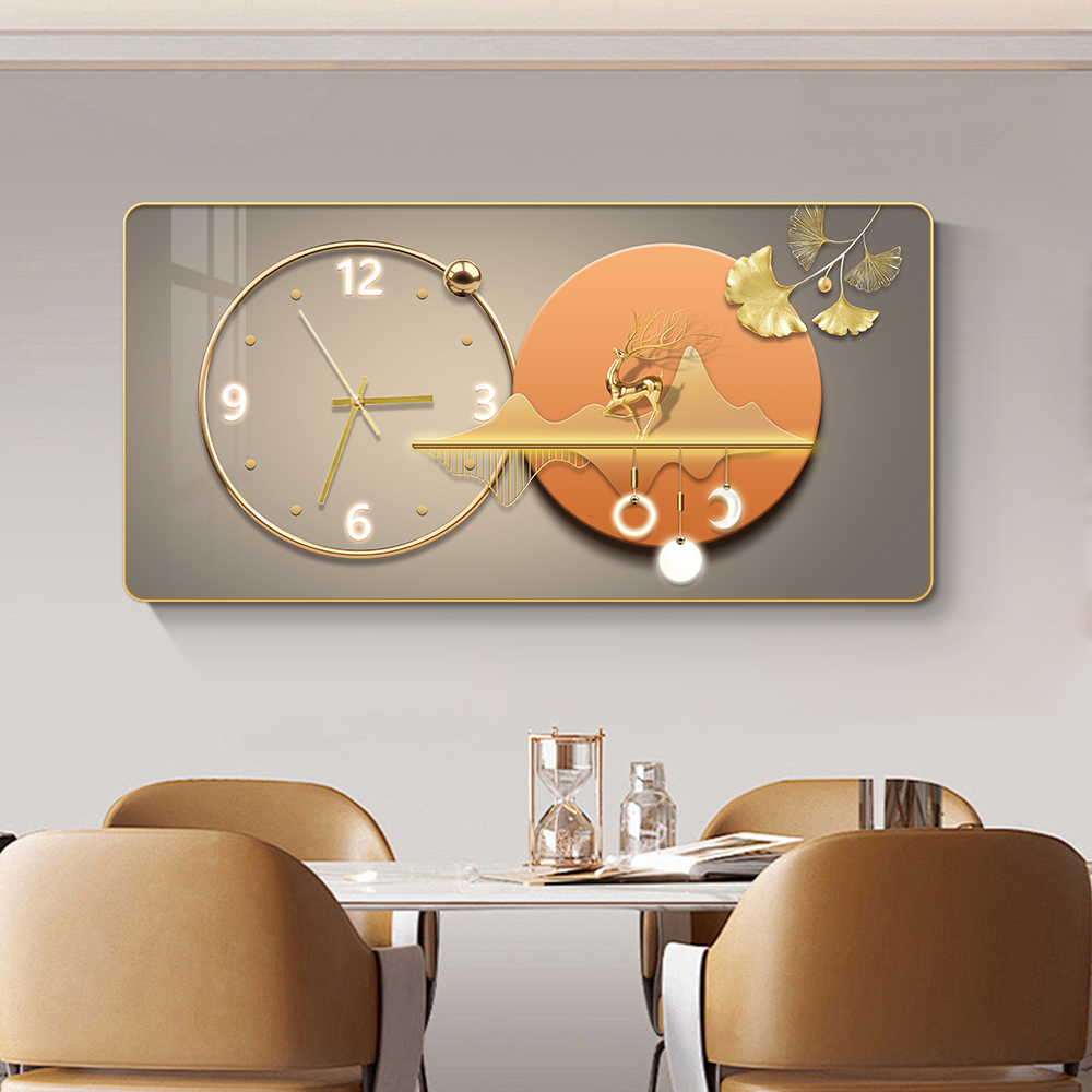 钟表挂钟/亚克力镜/万年历/座钟挂钟/大屏功能显示时钟产品图