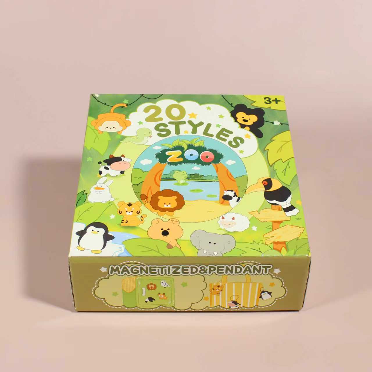 卡通动物主题萌趣动物园盲盒冰箱贴，20款可爱动物造型！