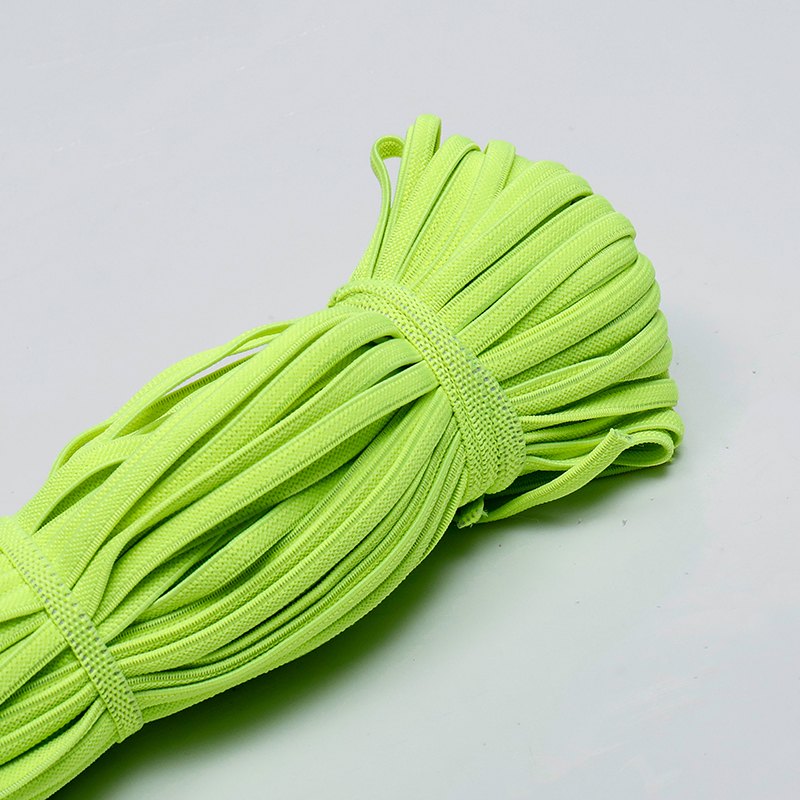 Fluorescent multi-color lazy plain weave shoelaces, 8mm, children's shoes, elastic band, high elasticity, resistant to pulling, washable, no color fading, rich in colors, customizable, factory direct supply details Picture