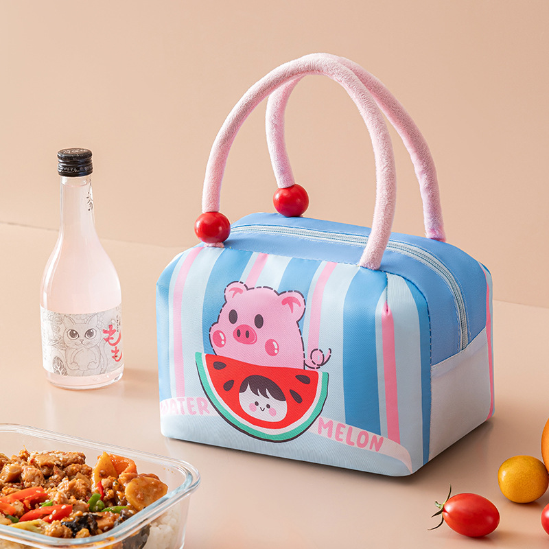 New cute and girlish style bento bag, large-capacity souvenir bag, commuting lunch box bag, lunch bag Item Picture