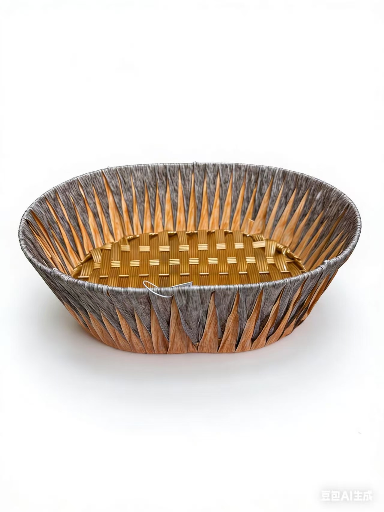 塑料编织篮子面包篮水果篮杂物收纳篮长方形篮子家居收纳用品化妆品收纳盒撞色搭配