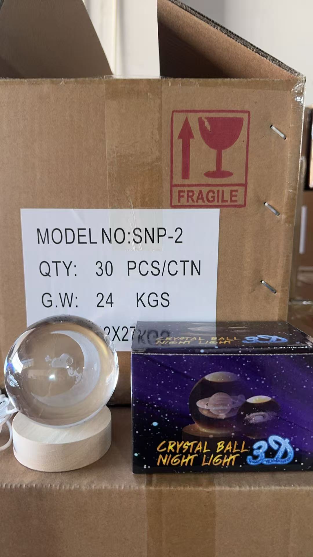 水晶球旋转灯，木头水晶球灯，马灯详情图8