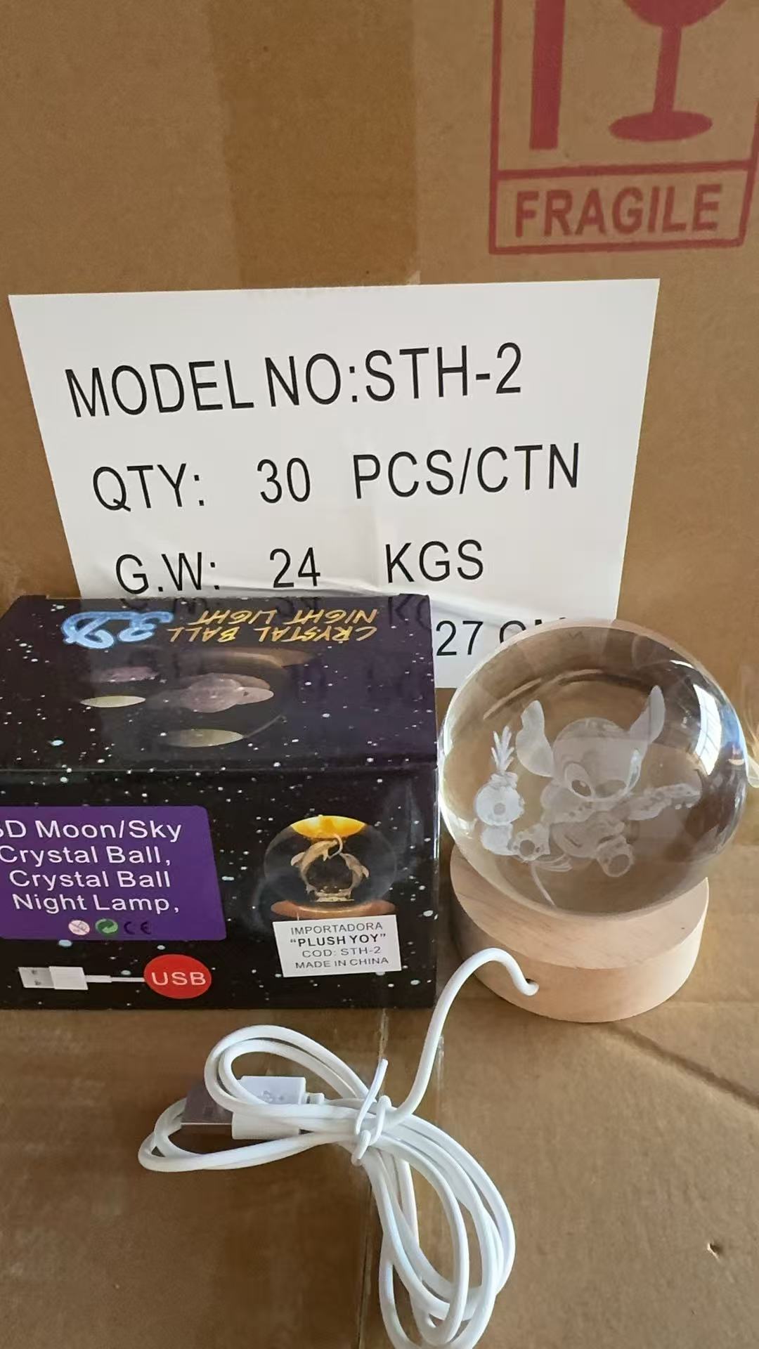 水晶球旋转灯，木头水晶球灯，马灯详情图19