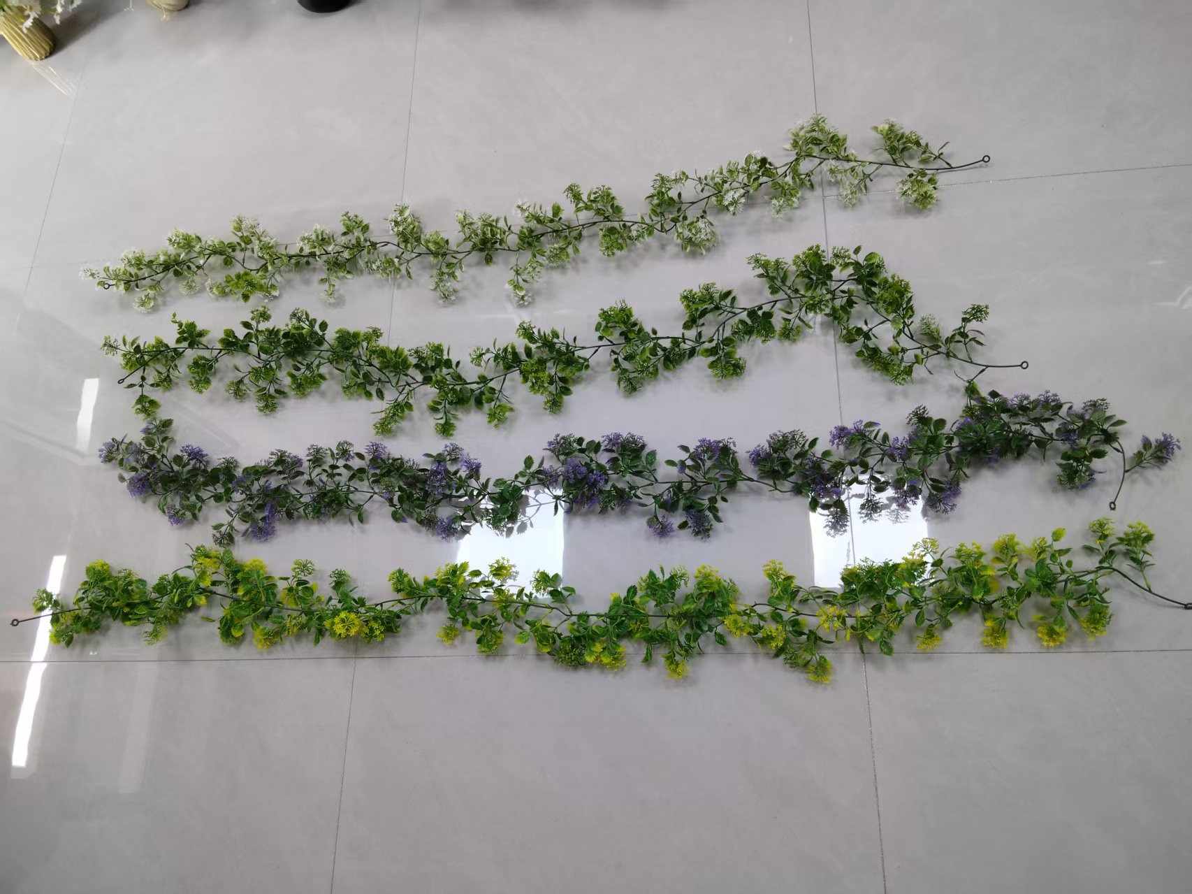 串花藤吊/仿真花/仿真花阿马尔菲柠檬/仿真藤条/花枝配件白底实物图