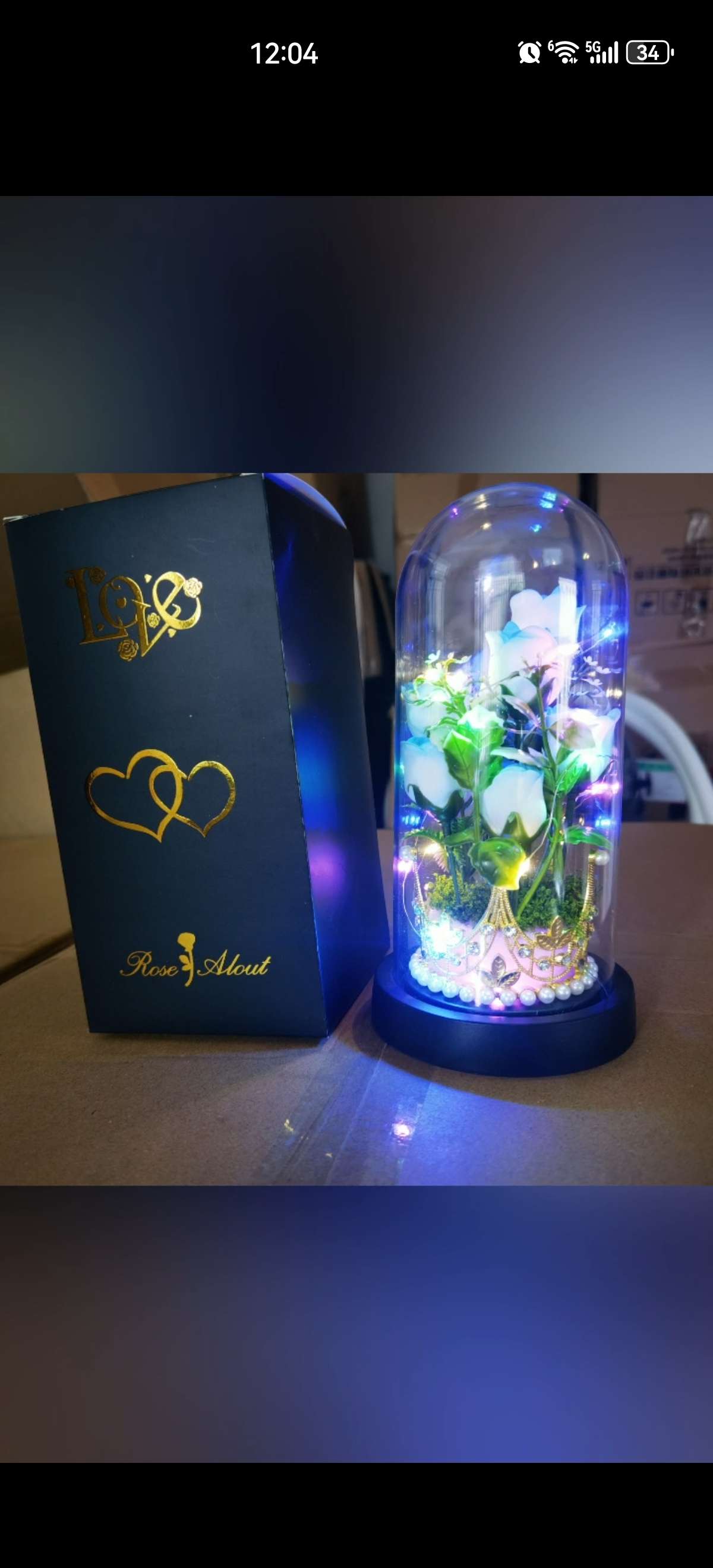 情人节香皂花玻璃罩工艺制作工艺详情图2