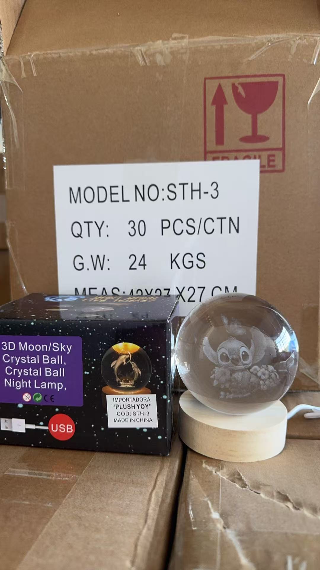 水晶球旋转灯，木头水晶球灯，马灯详情图15