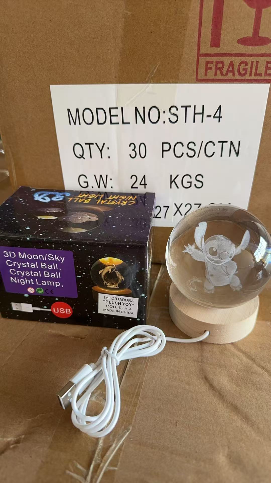 水晶球旋转灯，木头水晶球灯，马灯详情图18