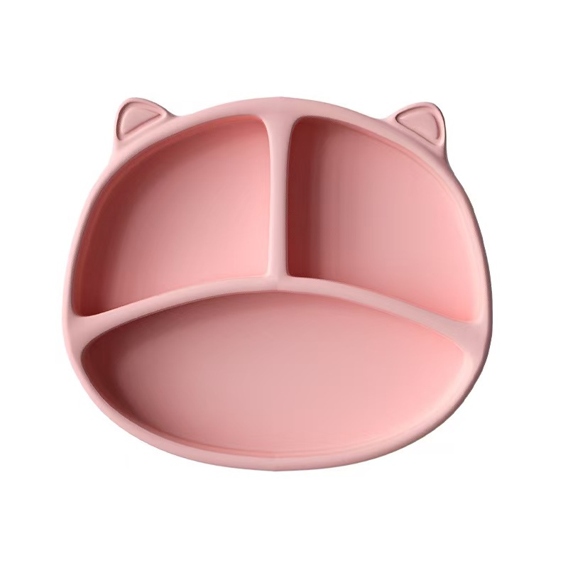 New Cute Baby Sorting Plate Silicone Food Bowl