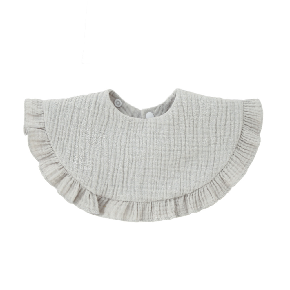 Cute lace design baby bib, available in multiple colors详情8