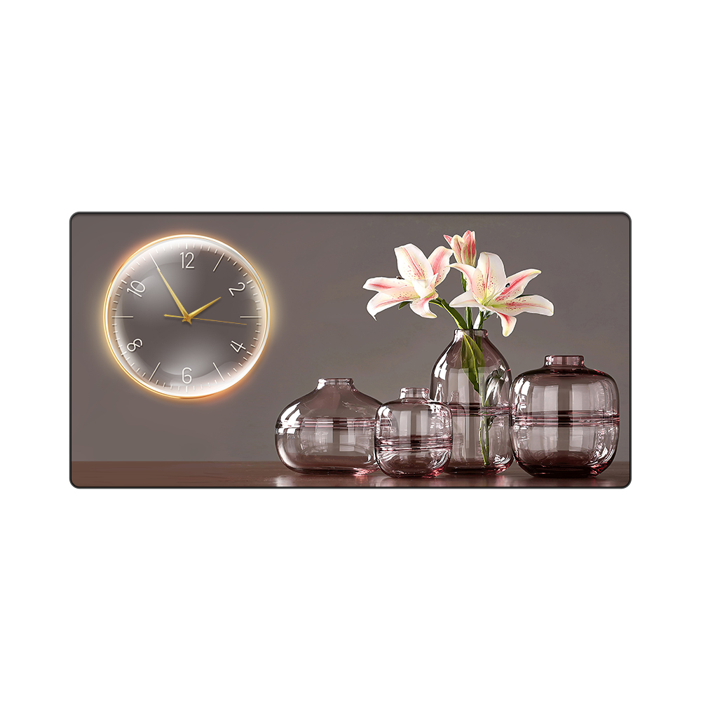 PVC边框钟表带玻璃装饰画钟表外贸热销