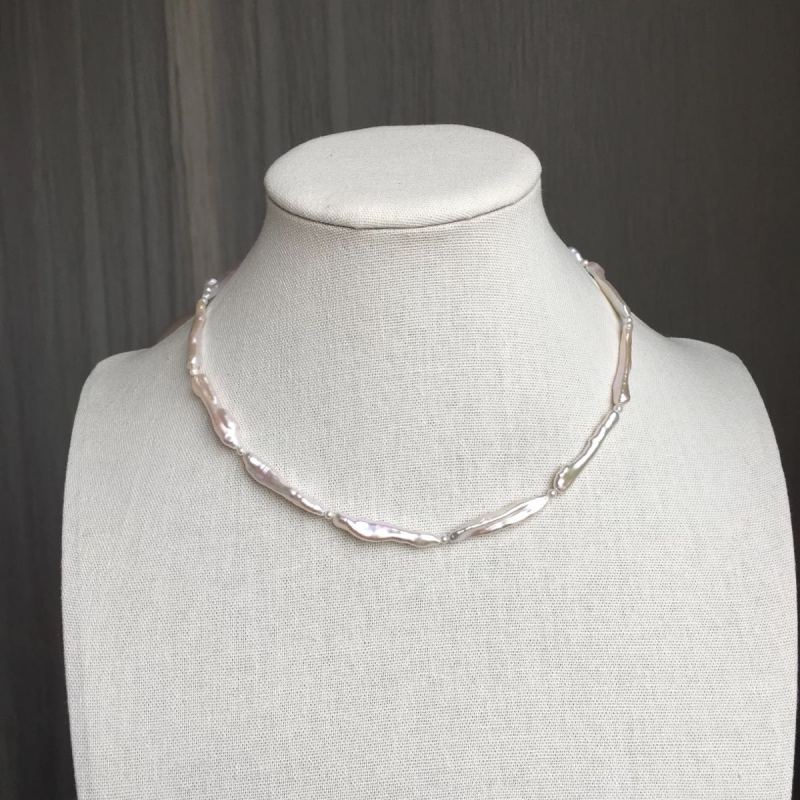 天然石珍珠项链女款拼接气质珍珠链条女款珍珠项链详情11