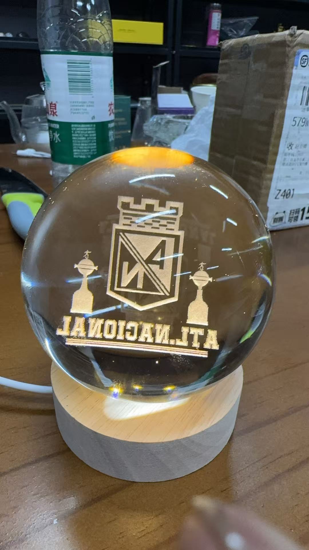 水晶球旋转灯，木头水晶球灯，马灯详情图3